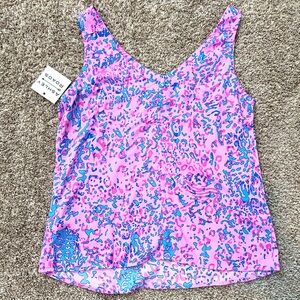 Small Pink & Blhe Tank Top